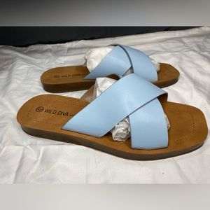 NEW flat slides/sandals 6 fits up to 6.5